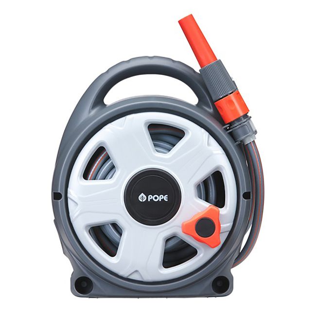 Pope Hose Reel 10m x 8mm Hose Ideal For Small Gardens 1010478