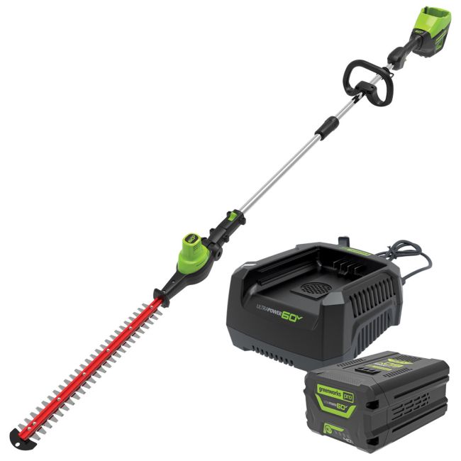 Greenworks 60V 4.0Ah Brushless Pole Hedge Trimmer Kit 2301207AU