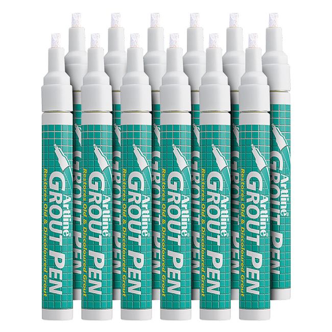 Artline EK-419-12 Grout Pens 12 Piece  White 2.0 - 4.0mm (Writing width) EK-419-12