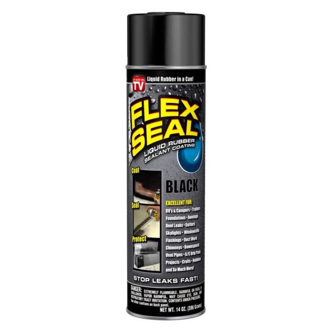 FLEX SEAL Spray Liquid Rubber BLACK 14oz 396gm FSR20