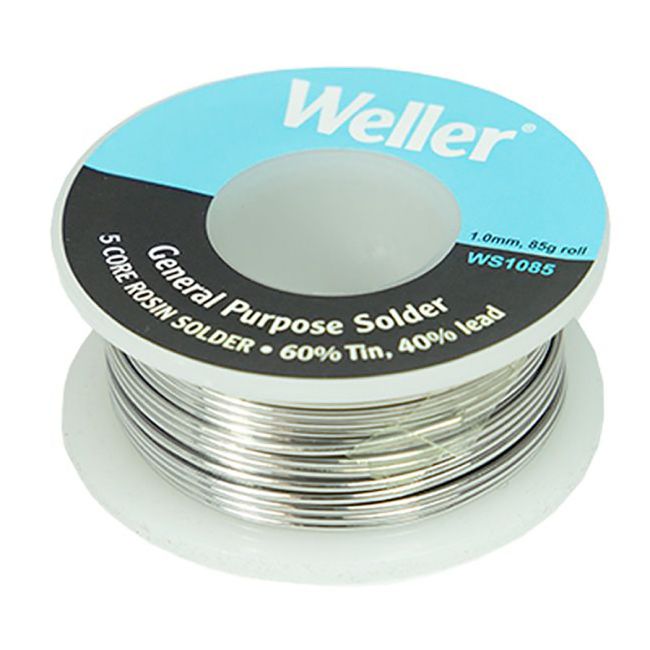 Weller Solder 1.0mm 60/40 85g Rosin Core Soldering Wire WS1085