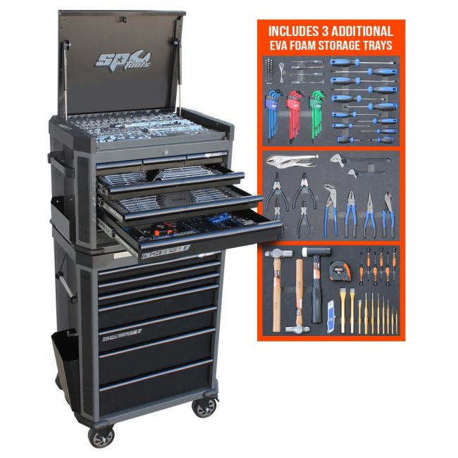 SP Tools 336Pc Metric/Sae Tech Series Tool Kit Diamond Black SP52295DX