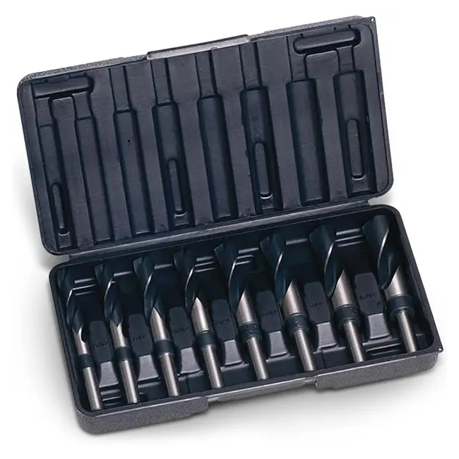 Sutton 9/16-1inch Imperial HSS-Blue Reduced Shank Metal Drill Bit Set - 8 Piece D188S8R