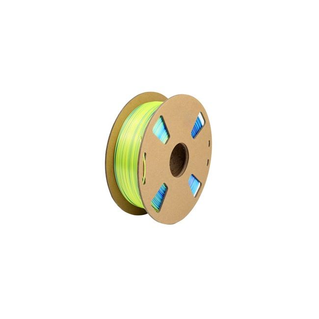 Protech Tri-Chroma Silk Blue, Purple and Yellow PLA Filament 1kg 1.75mm TL4584