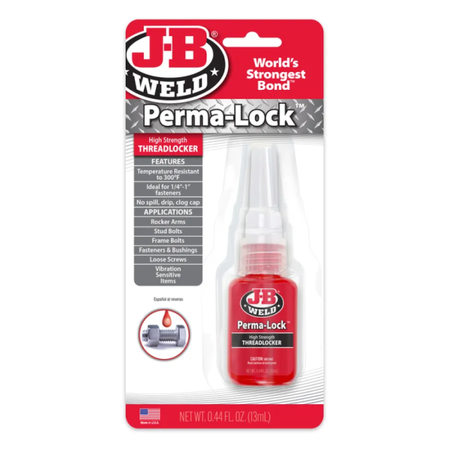 JB Weld Perma Lock Threadlocker Red 13ml 27113