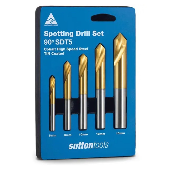 Sutton 6-16mm HSS-Cobalt-TiN Spotting Drill Set - 5 Piece D175SDT5