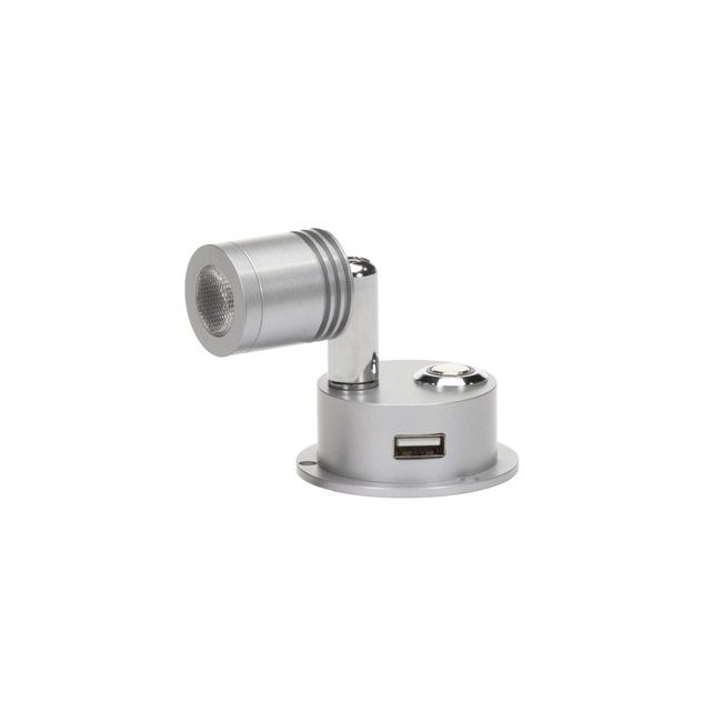 Powertech Reading Light Cool White 10-30DC 2.5W Silver Dimmable SL2380