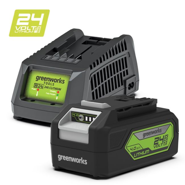 Greenworks 24V 4.0Ah Battery and Charger Kit 2926807AU-Kit-4