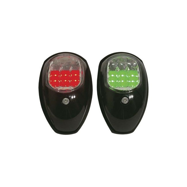 Port and Starboard LED Navigation Lights - Black Enclosure MLG125