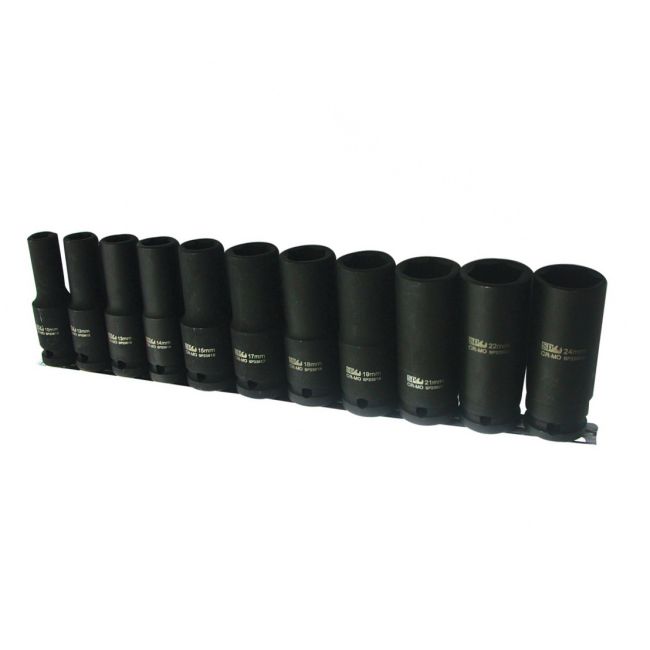 SP Tools Socket Set 11 Piece 1/2" Drive 6 Point Metric Impact Deep SP20360
