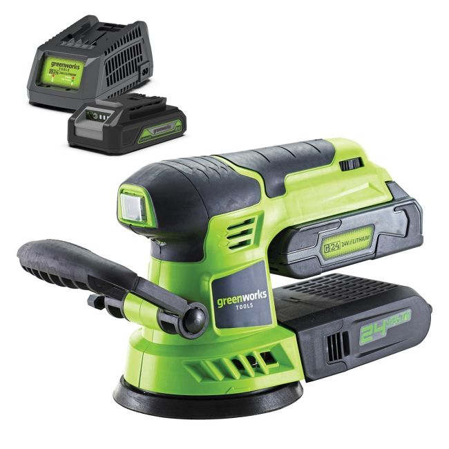 Greenworks 24V 2.0Ah 125MM Orbital Sander Kit 3100107AU-Kit-2