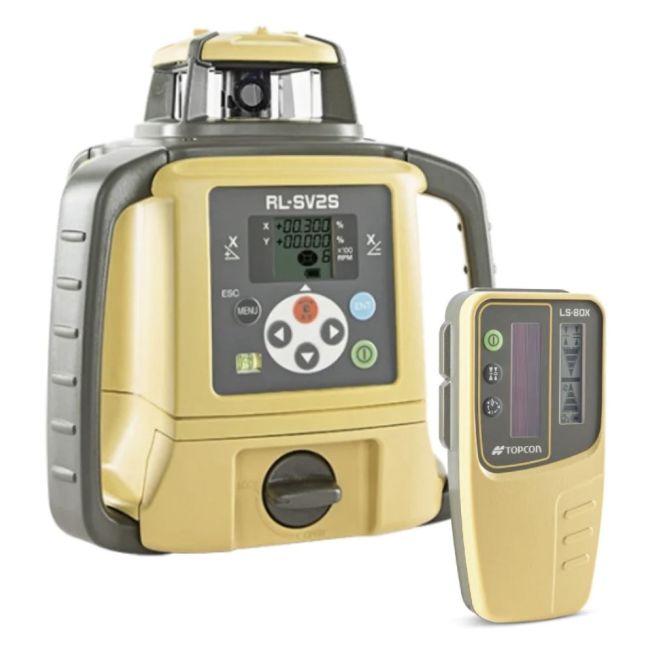 Topcon 313990742 Rotating Laser Dual Grade Dry Battery STANDARD With LS-80X Receiver RL-SV2S 313990742