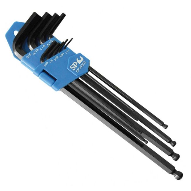SP Tools Hex Key Set Ball Drive 9 Piece Sae SP34502
