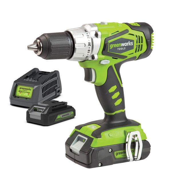 Greenworks 24V 2.0Ah Drill Kit 3701507AU-Kit-2