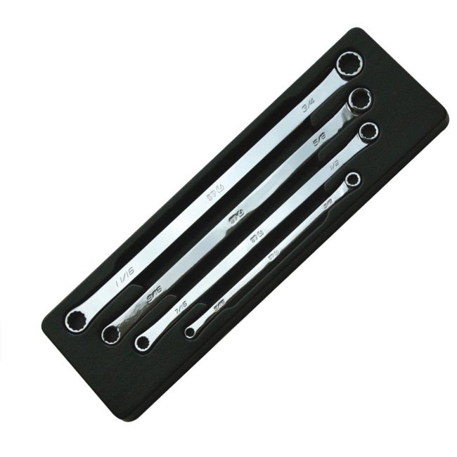 SP Tools Spanner Set 5 Piece Sae Imperial Offset Long Ring Wrench SP10084