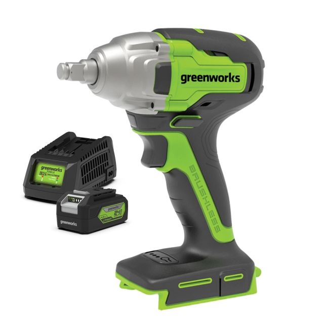 Greenworks 24V 4.0Ah Impact Wrench Kit 3802907AU-Kit-4