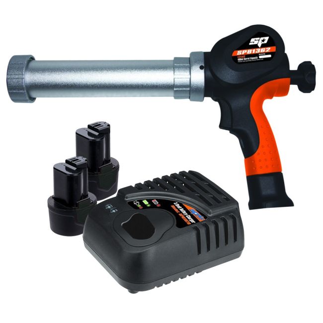 SP Tools Caulking Gun 12V 400Ml + 2X Batteries + Charger SP81362