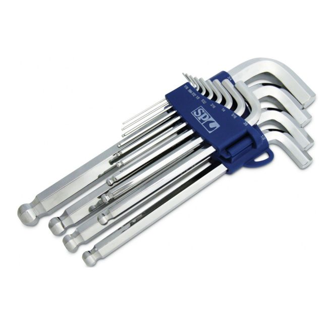 SP Tools Hex Allen Key Set 13 Piece Sae Imperial Magnetic Ball Drive SP34527
