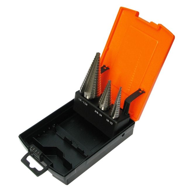 SP Tools Step Drill Set 3 Piece Sae Imperial SP31399