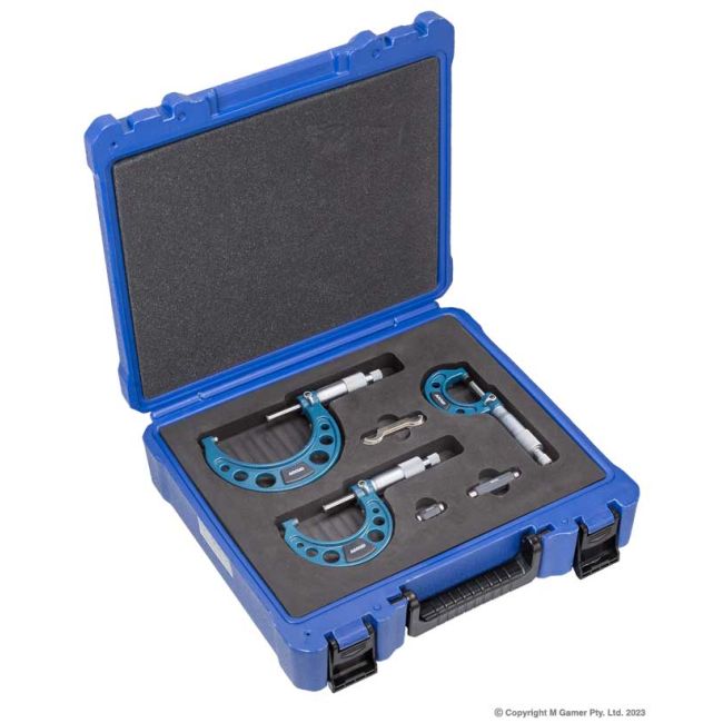 Accud 0-3" 3 Piece Outside Micrometer Set AC-324-003-03