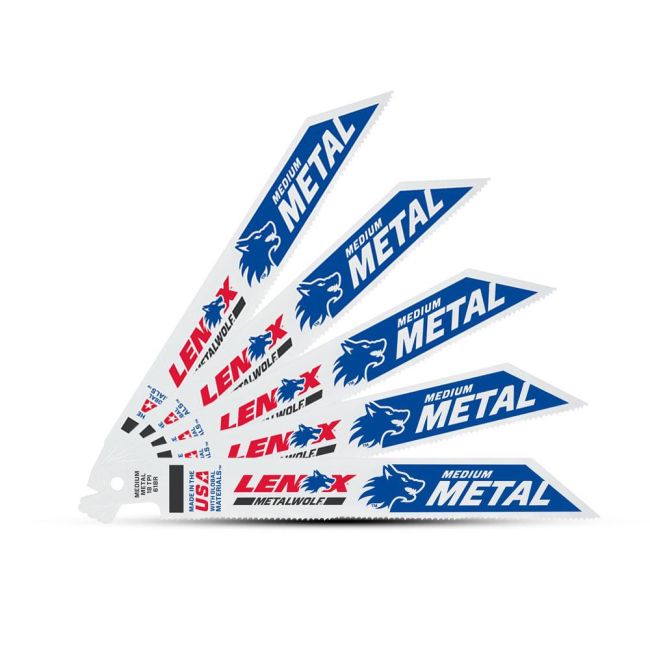  Lenox 5 Pack 200mm 10/14TPI Bi-Metal Reciprocating Saw Blade 20577850R 