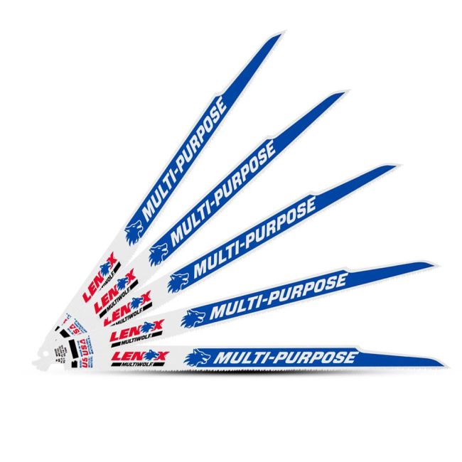 Lenox 5 Pack 300mm 10/14TPI All Purpose Bi-Metal Reciprocating Saw Blade 20583110R