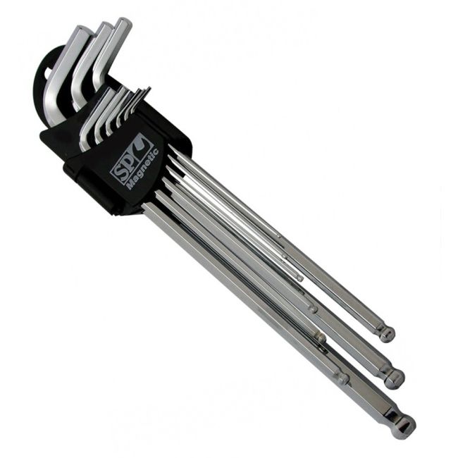 SP Tools Hex Allen Key Set 9PC Magnetic Torx Chrome SP34517