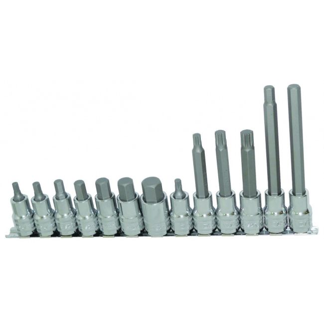 SP Tools Socket Rail Set 13 Piece 1/2"Dr Inhex/Spline Metric SP20566