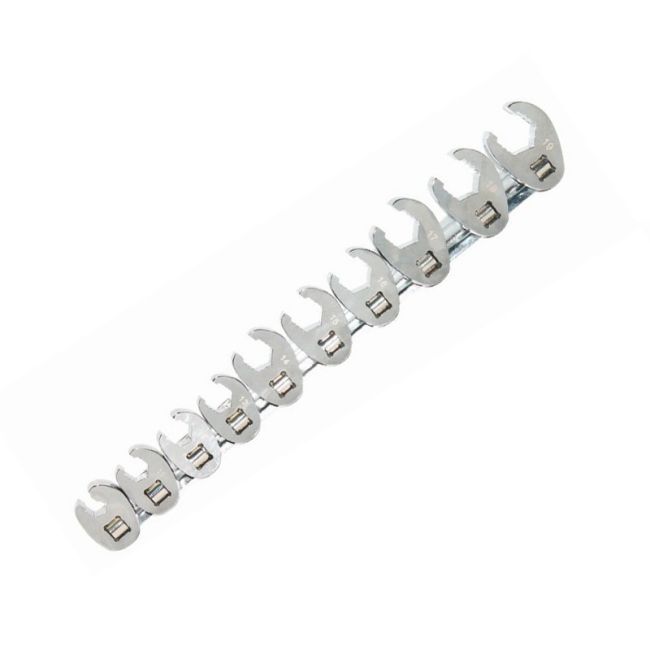 SP Tools Spanner Set Rail 10 Piece 3/8" Drive Metric Crowfoot Flare Nut SP20574