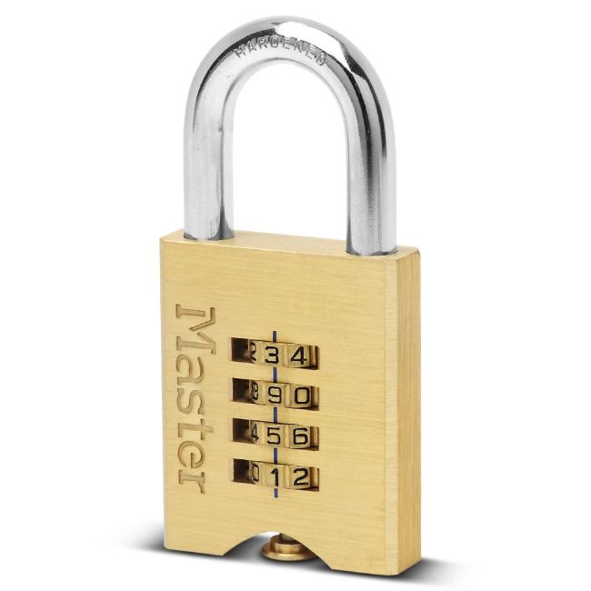 Master Lock 50mm Brass Resettable Combination Padlock 651DAU