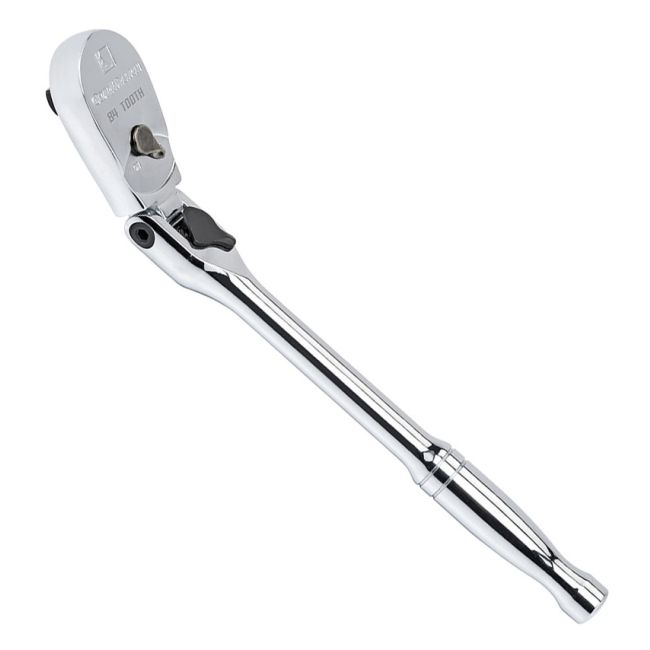 GearWrench 81015 Teardrop Ratchet 7" 1/4" Drive 84 Tooth Locking Flex Head 81015