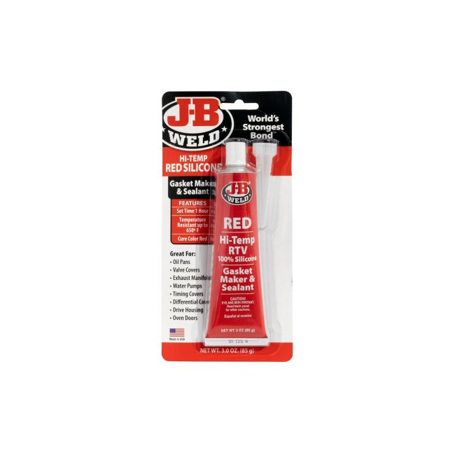 J-B WELD HI-TEMP RED SILICONE GASKET MAKER & SEALANT 3 OZ 31314
