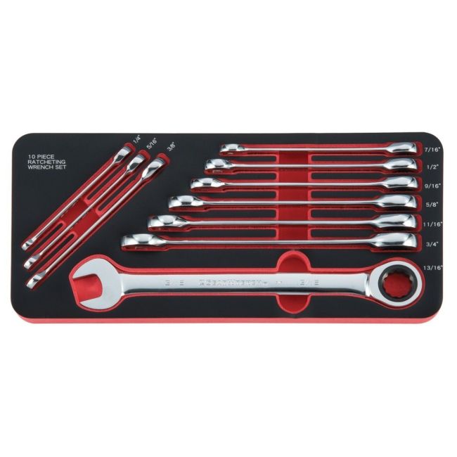 GearWrench Ratcheting Wrench Set 10 Piece SAE 83053