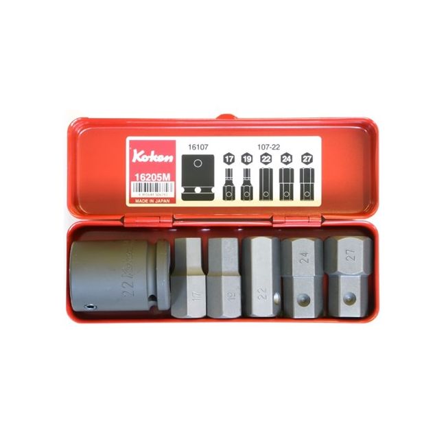 Koken 6PC 3/4"Dr Impact Bit Set & Bit Holder KO16205M