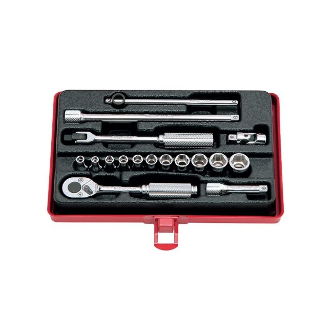 Koken Socket Set 1/4Dr 6PT 4-12MM (17PCS) KO2261M