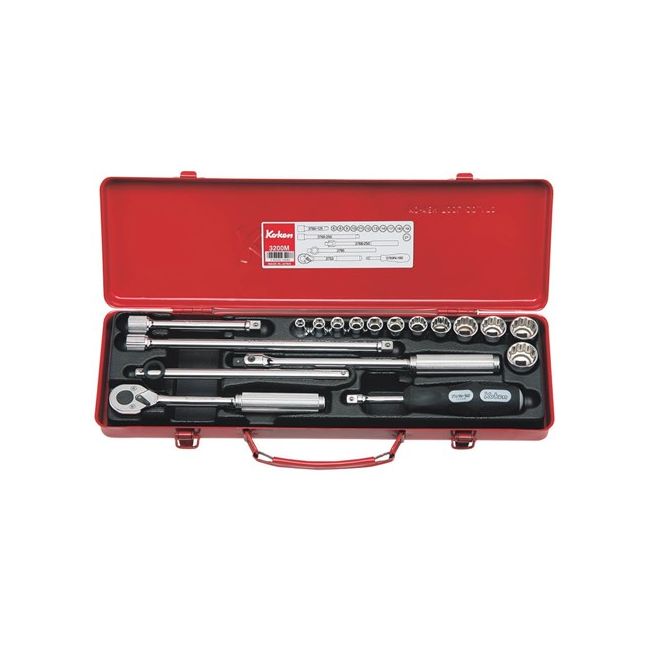 Koken 18PC 3/8"Dr AF Socket Set (1/4" 7/8") AF KO3200A