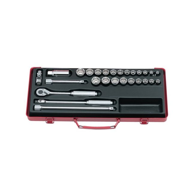 Koken Socket Set 3/8Dr 7-22MM+3/8-7/8AF(27PCS) KO3206AM