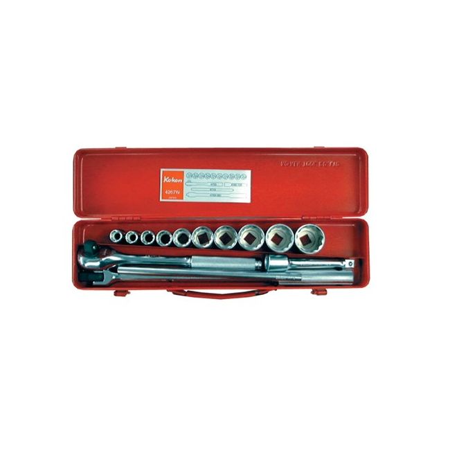 Koken Socket Set 1/2Dr W/Worth 1/8-11/16W 14PC KO4267W