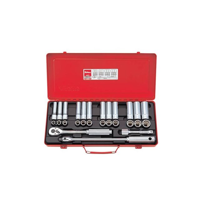 Koken 27PC 1/2"Dr Std & Deep Socket Set (12PT) KO4277