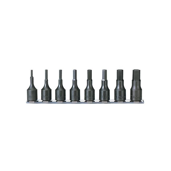Koken Socket Set On Rail-Inhex 3/8Dr 1/8-1/2 AF (8PC) KORS3012A52/8