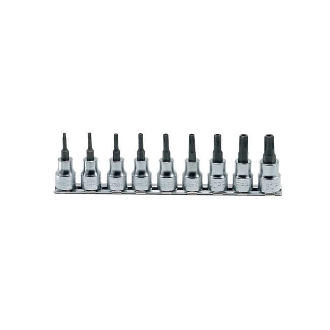 Koken Socket Set On Rail 3/8 Dr Penta-Lobe Sockets 10Pr-50Pr (8PC) KORS3025/9(IPR)