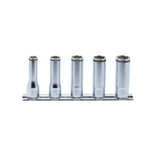 Koken 5PC 3/8"Dr Nutgrip Deep On Rail Socket Set KORS3350M/5