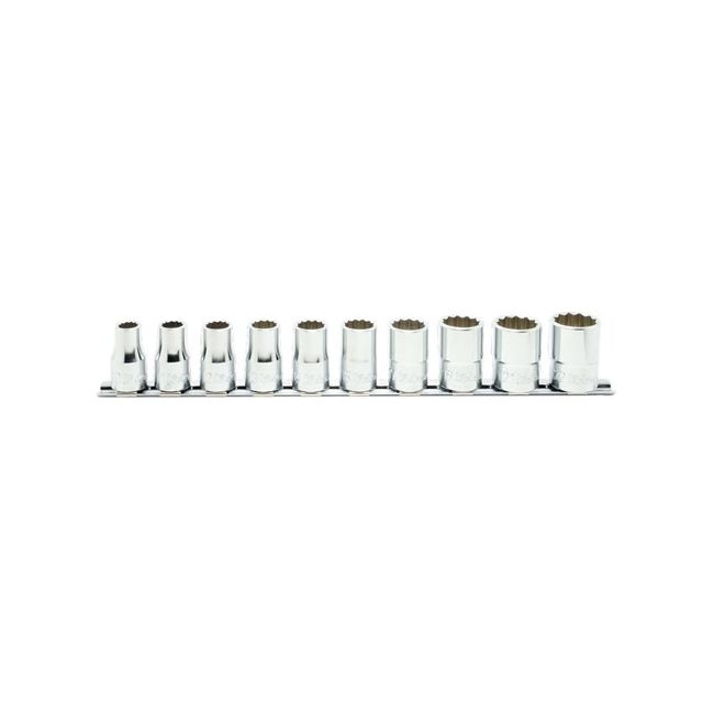Koken 10PC 1/2"Dr 12PT Metrc Socket Set (10MM 22MM) On Rail KORS4405M/10