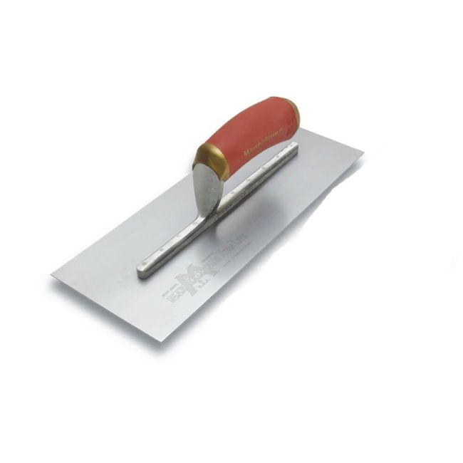 Marshalltown PermaShape Flat Stainless Steel Finishing Trowel 356mm x 121mm with DuraSoft Handle -27974