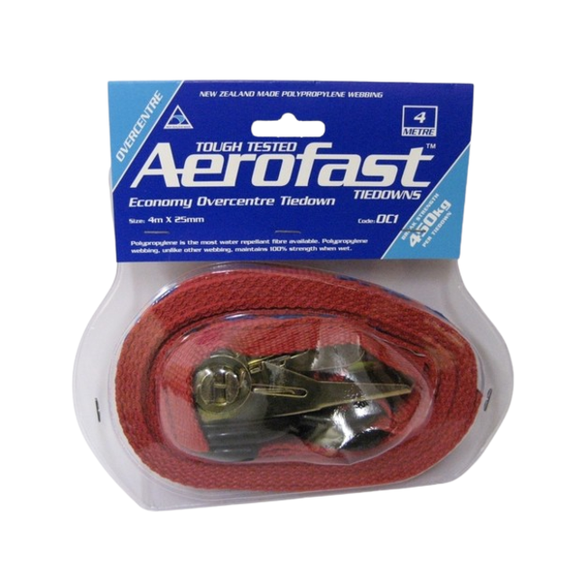 Aerofast 450KG 4Mx25mm Overcentre Ratchet Tiedown OC1
