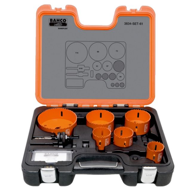 Bahco 7 Piece Plumbers Holesaw Set 3834-SET-61