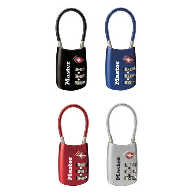 Master Lock Lug TSA Comb Flex Cable Padlock 4688DAU