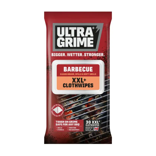 Ultragrime BBQ Abrasive Cloth Wipes XXL 30 Pack 5450