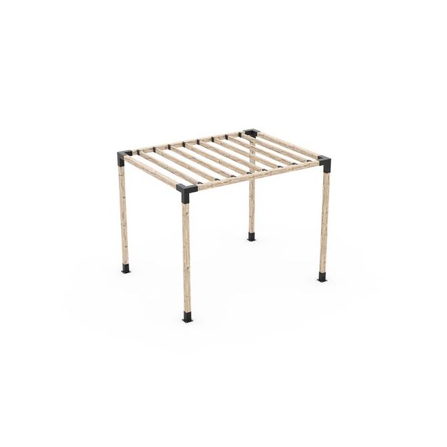 Toja Grid Pergola Kit W/ Knect Rafter Brackets GK-SAX4424MB1