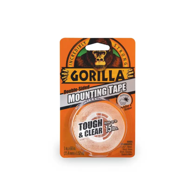 Gorilla 1.5m Clear Mounting Tape 41022